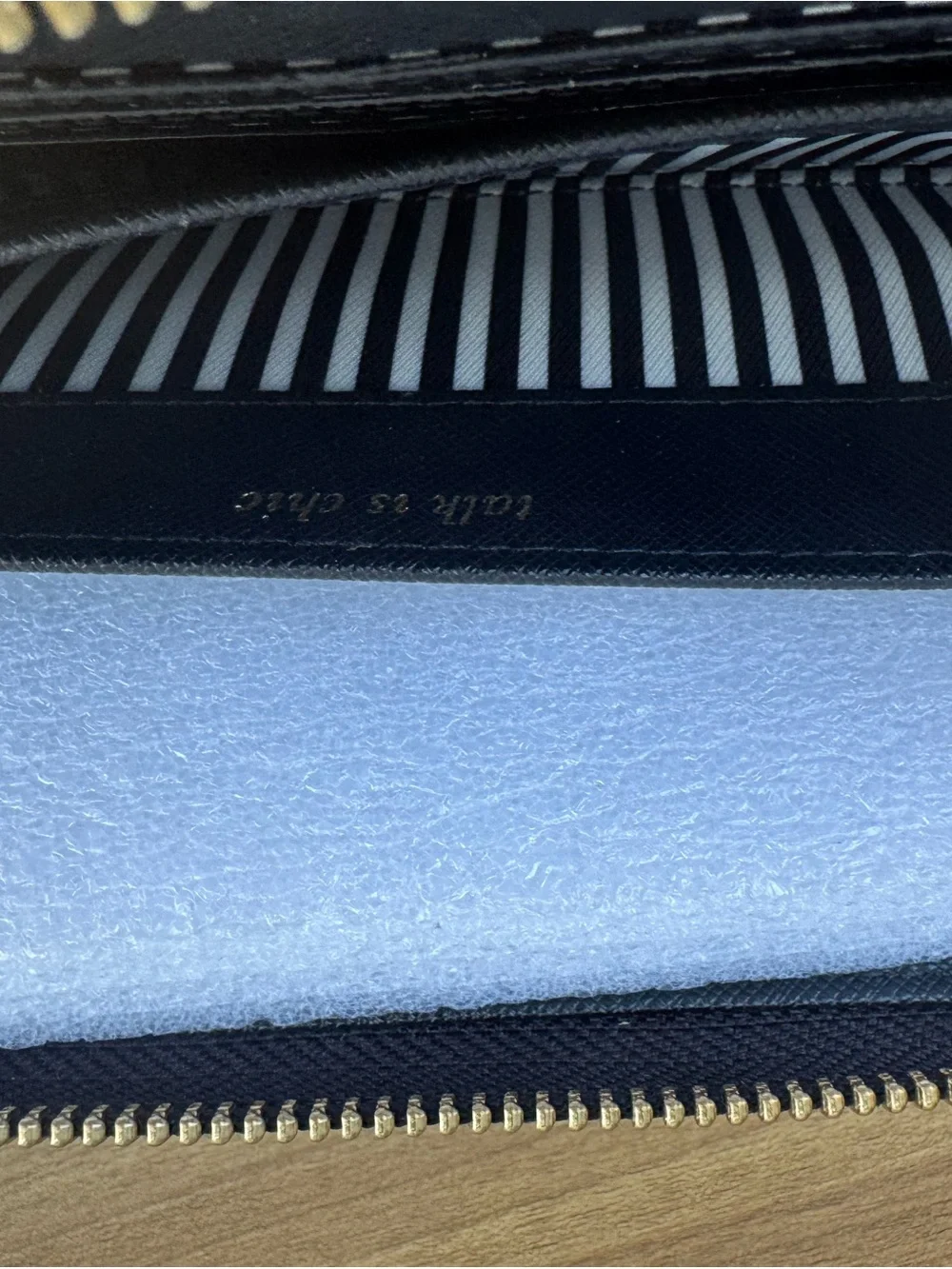 Kate Spade Black Saffiano Leather Zip-Around Continental Wristlet Wallet
